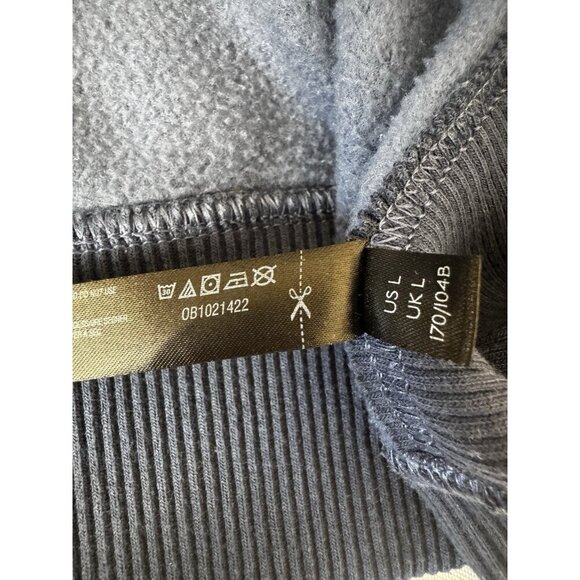 FP Movement Blue Pullover Cropped L Pocket Cowl Turtle Neck Fleece Athleisure - Picture 7 of 9